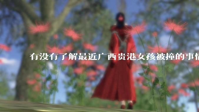 有没有了解最近广西贵港女孩被撞的事情?